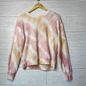 Rails Sweatshirt Womens Size Medium Pink & Orange Ramona Sunset Tie Dye Cotton